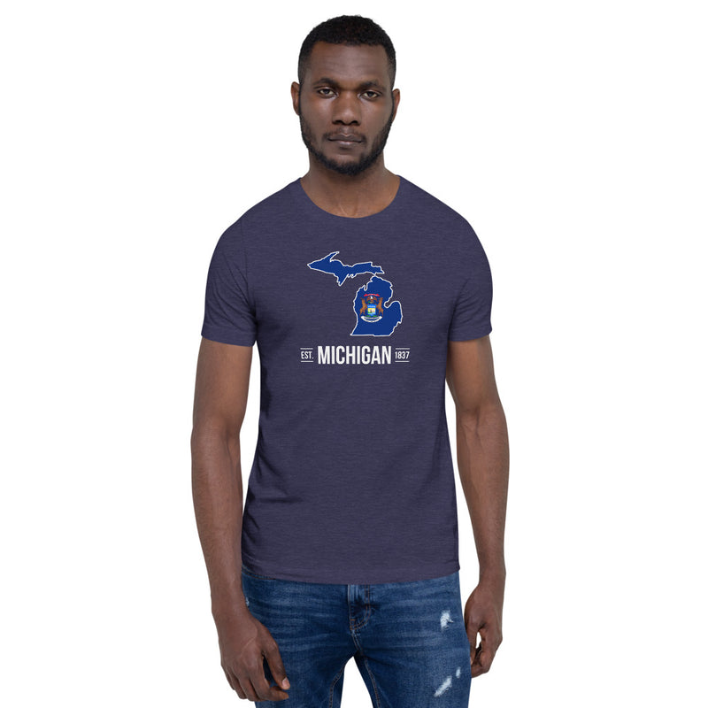 Men's T-Shirt - Michigan - State Flag