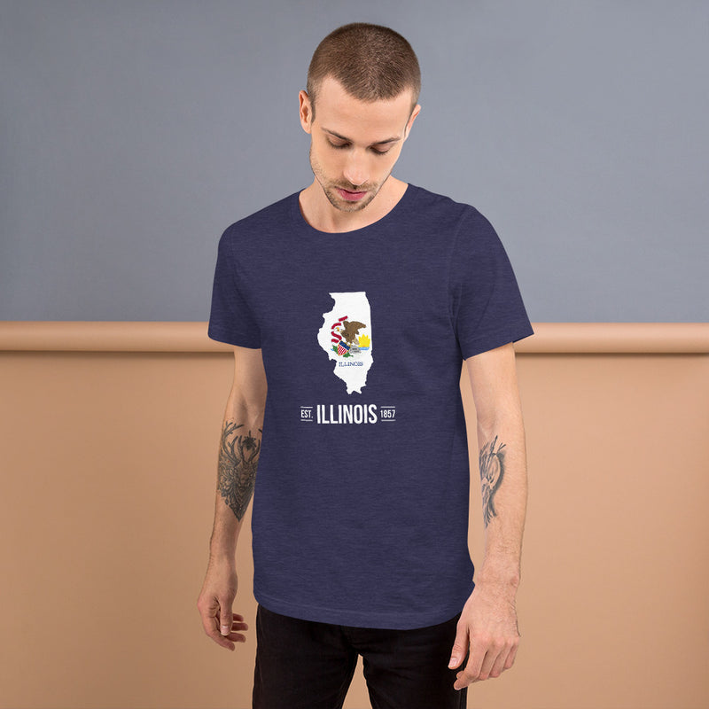 Men's T-Shirt - Illinois - State Flag