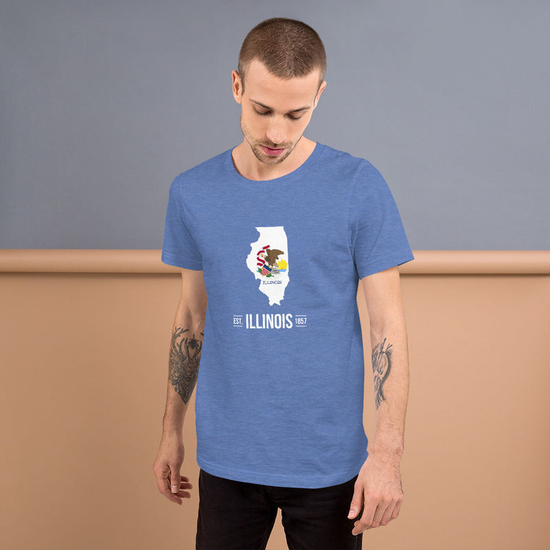 Men's T-Shirt - Illinois - State Flag