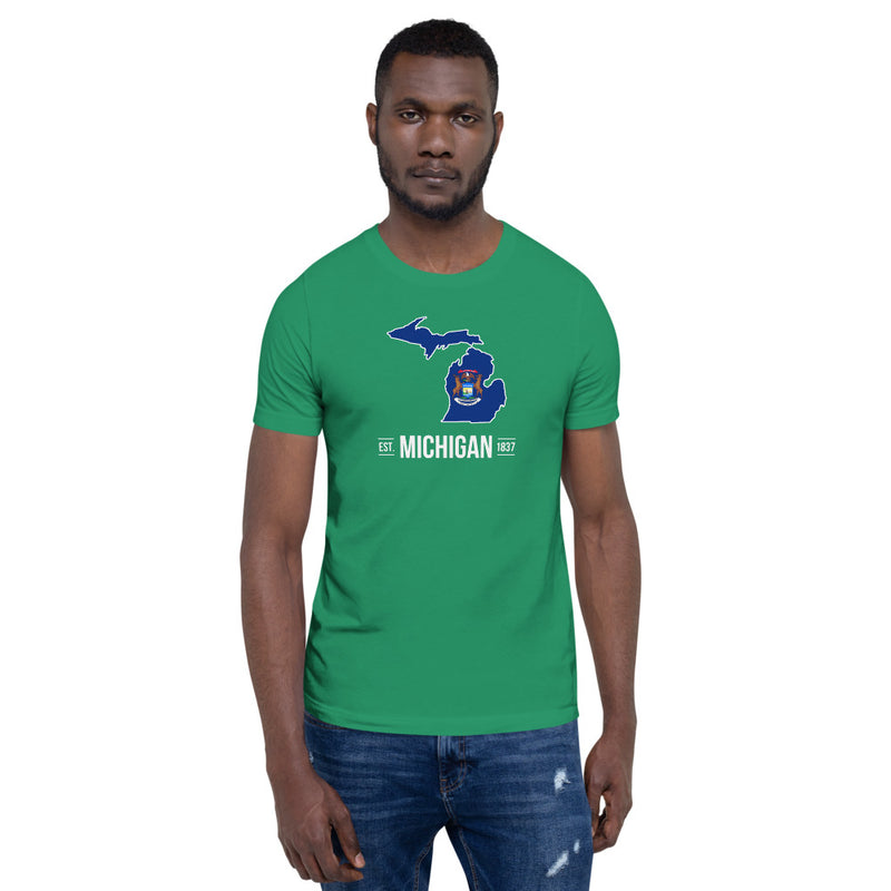 Men's T-Shirt - Michigan - State Flag