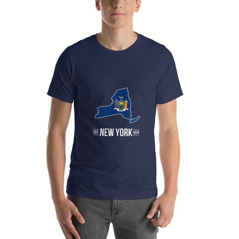 Short-Sleeve Unisex New York Flag T-Shirt