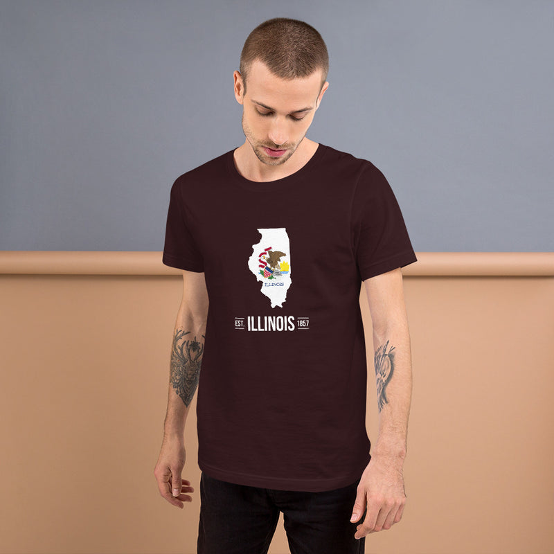 Men's T-Shirt - Illinois - State Flag