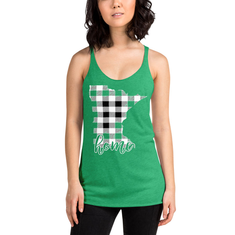 Women's Tank Top (Racerback) - Minnesota - Tartan Plaid