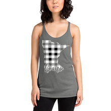 Women's Tank Top (Racerback) - Minnesota - Tartan Plaid