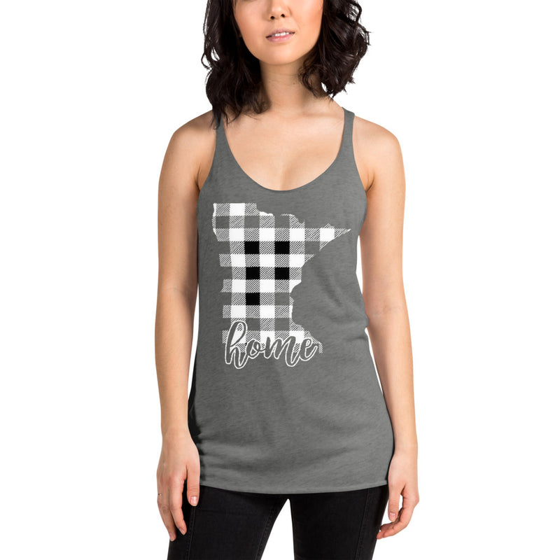 Women's Tank Top (Racerback) - Minnesota - Tartan Plaid