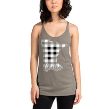 Women's Tank Top (Racerback) - Minnesota - Tartan Plaid