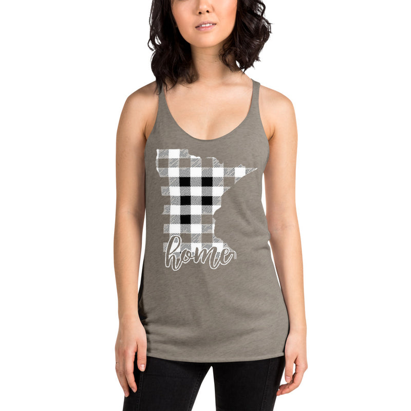 Women's Tank Top (Racerback) - Minnesota - Tartan Plaid
