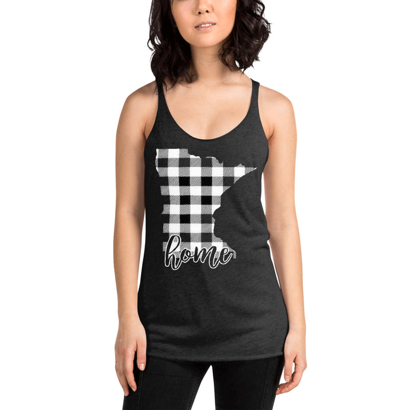 Women's Tank Top (Racerback) - Minnesota - Tartan Plaid