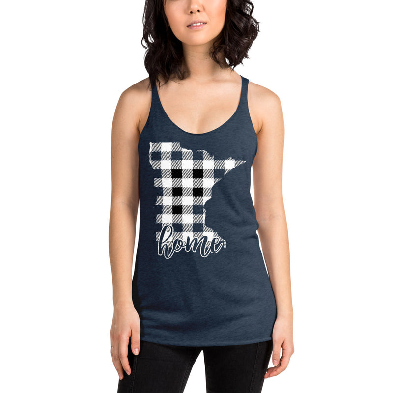 Women's Tank Top (Racerback) - Minnesota - Tartan Plaid