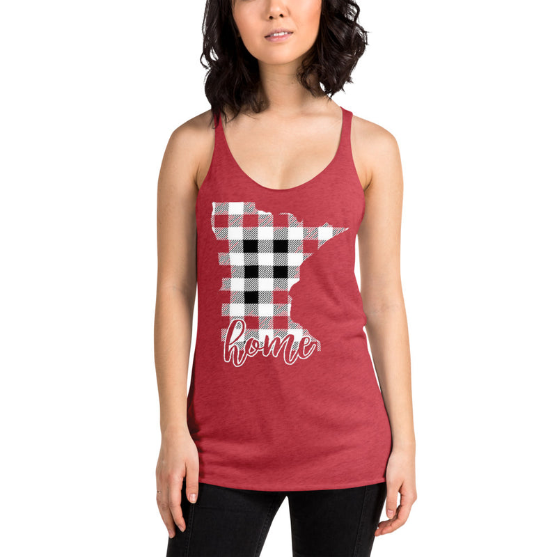 Women's Tank Top (Racerback) - Minnesota - Tartan Plaid