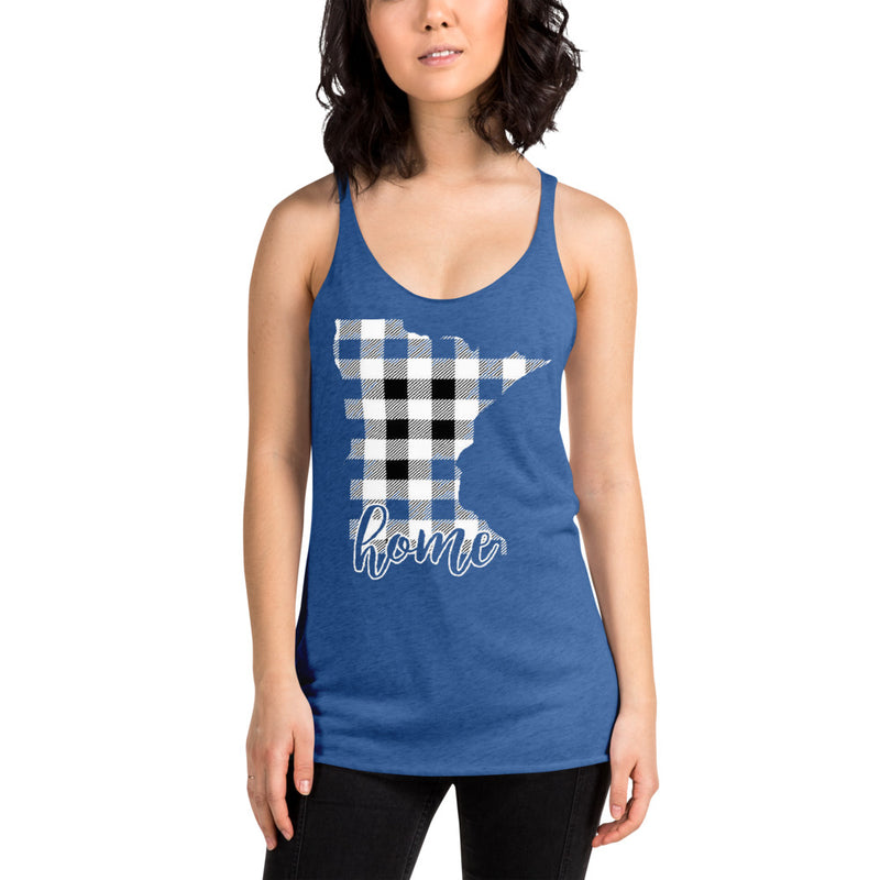 Women's Tank Top (Racerback) - Minnesota - Tartan Plaid