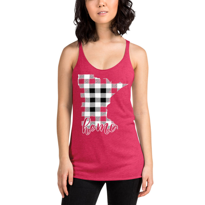 Women's Tank Top (Racerback) - Minnesota - Tartan Plaid
