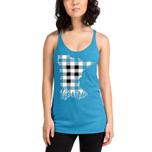 Women's Tank Top (Racerback) - Minnesota - Tartan Plaid