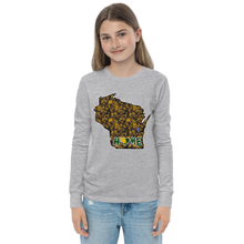 Youth Long Sleeve - Wisconsin - Lakes/Trees - Heart Home  Pro