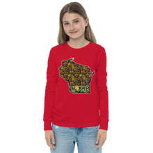 Youth Long Sleeve - Wisconsin - Lakes/Trees - Heart Home  Pro