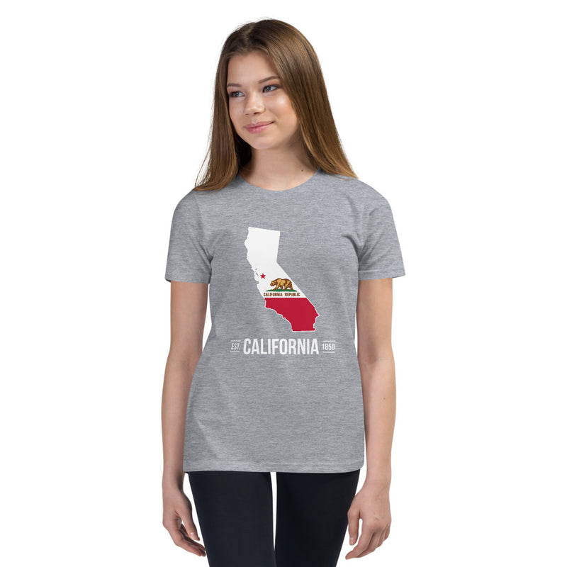 Youth Short Sleeve T-Shirt - California State Flag