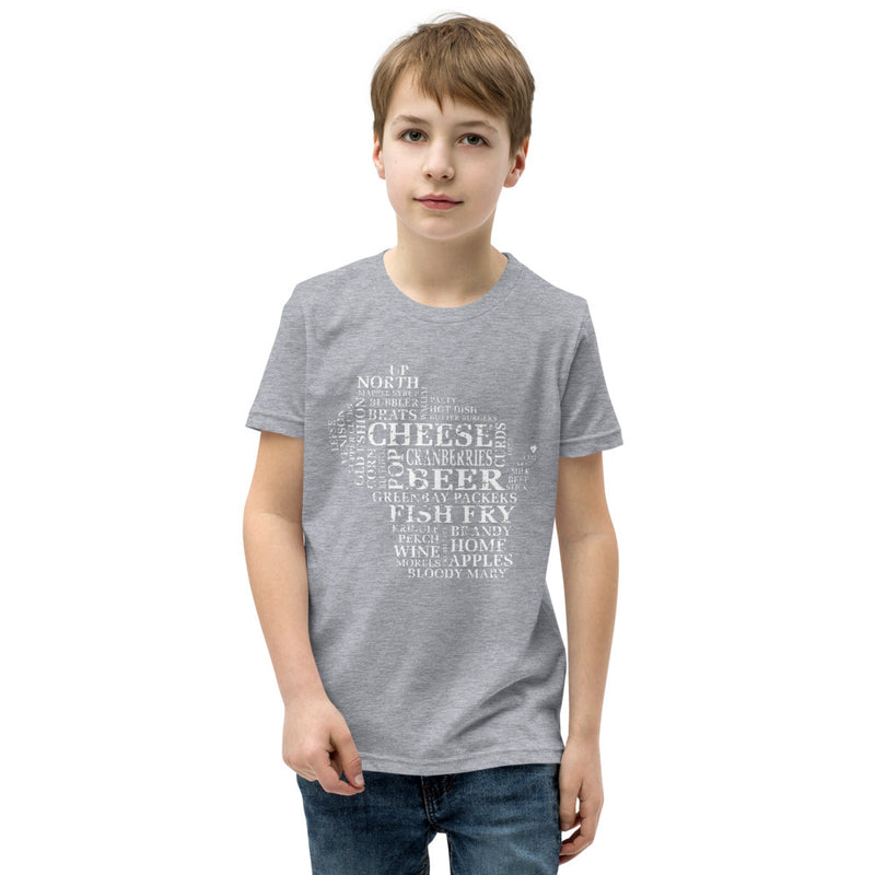 Youth Boys T-Shirt - Wisconsin - Words