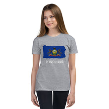 Girl's T-Shirt - Pennsylvania - State Flag