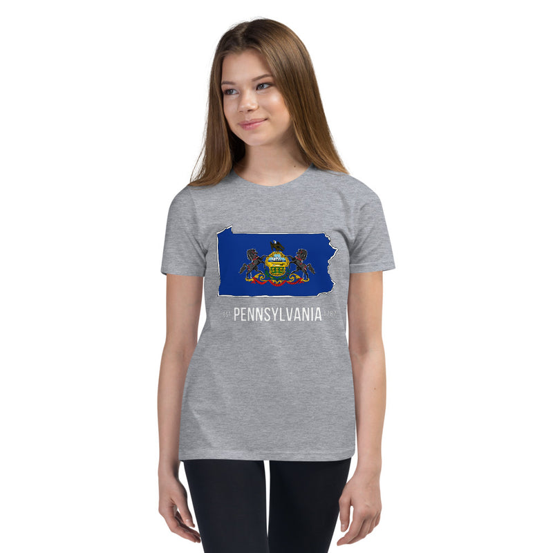 Girl's T-Shirt - Pennsylvania - State Flag