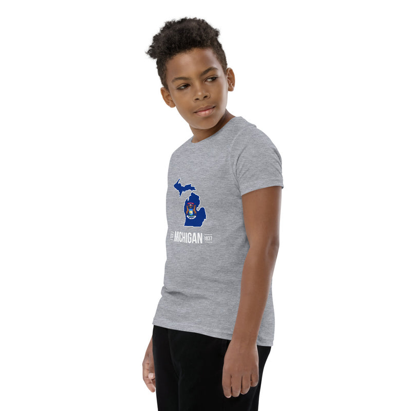 Boy's T-Shirt - Michigan - State Flag