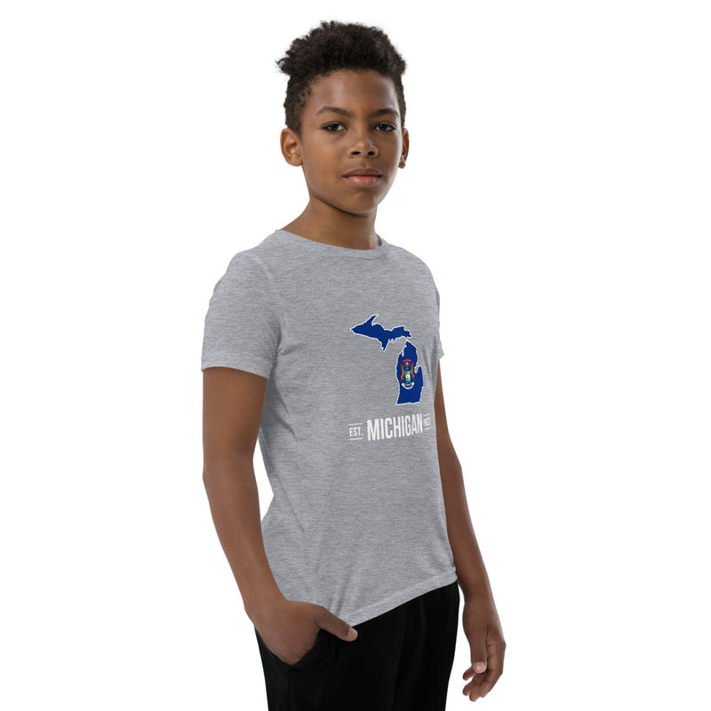 Boy's T-Shirt - Michigan - State Flag