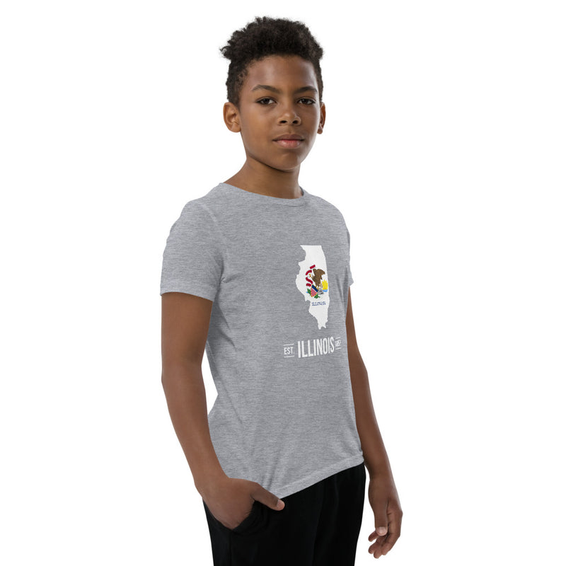 Boy's T-Shirt - Illinois - State Flag