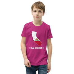 Youth Short Sleeve T-Shirt - California State Flag