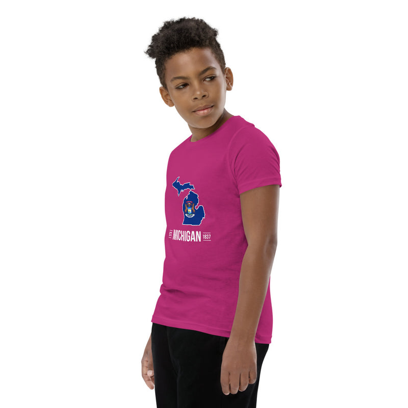 Boy's T-Shirt - Michigan - State Flag