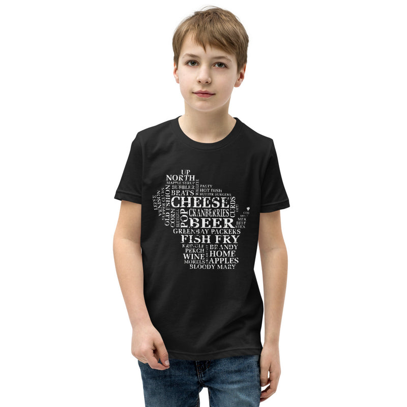 Youth Boys T-Shirt - Wisconsin - Words