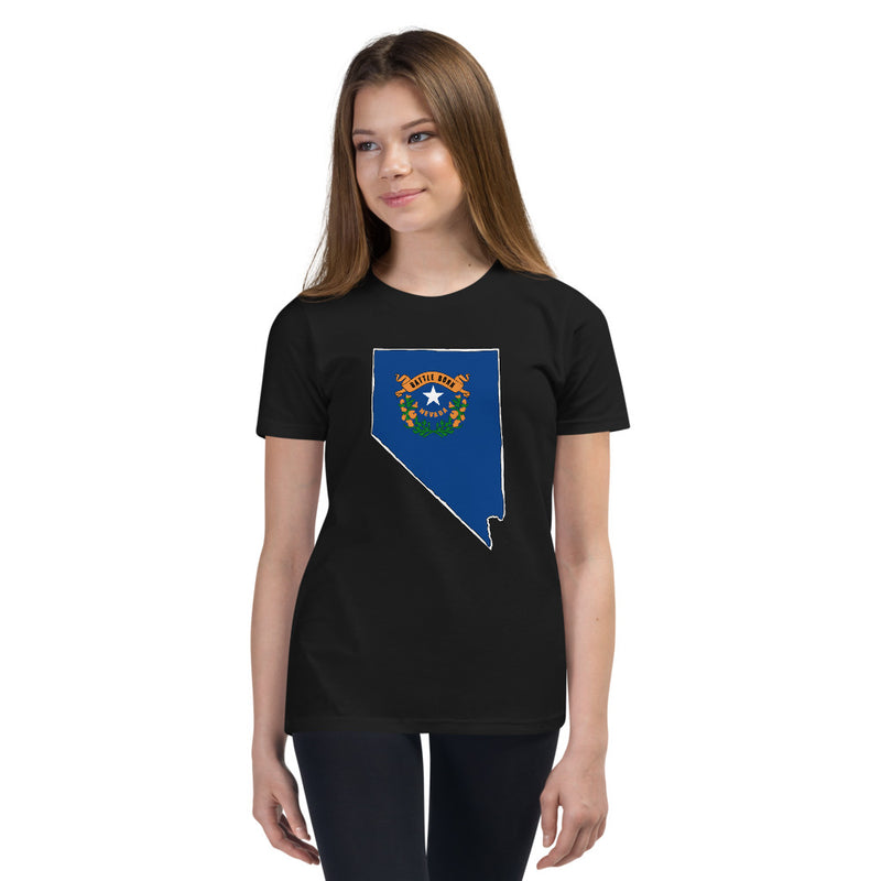 Girl's T-Shirt - Nevada - State Flag