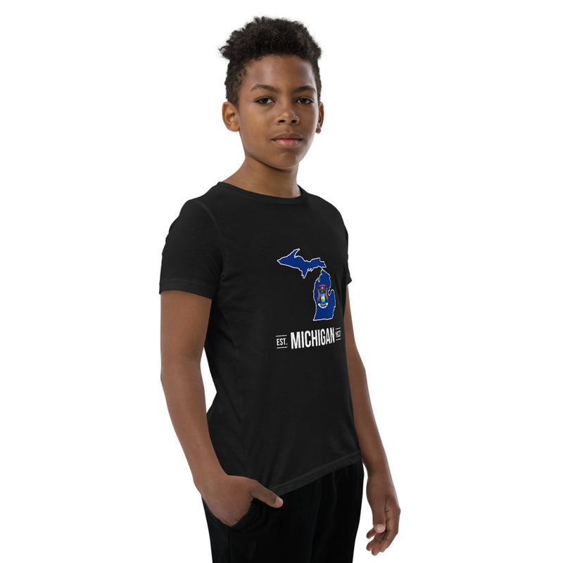 Boy's T-Shirt - Michigan - State Flag