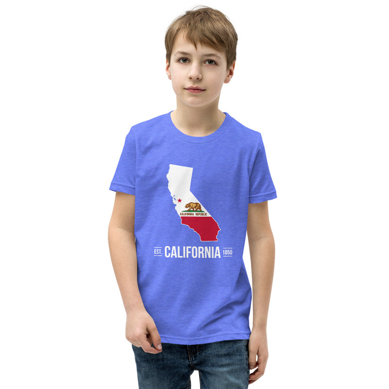 Youth Short Sleeve T-Shirt - California State Flag