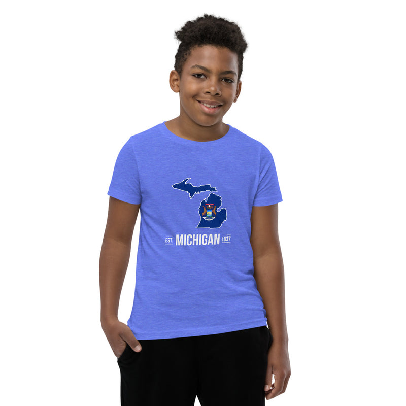 Boy's T-Shirt - Michigan - State Flag