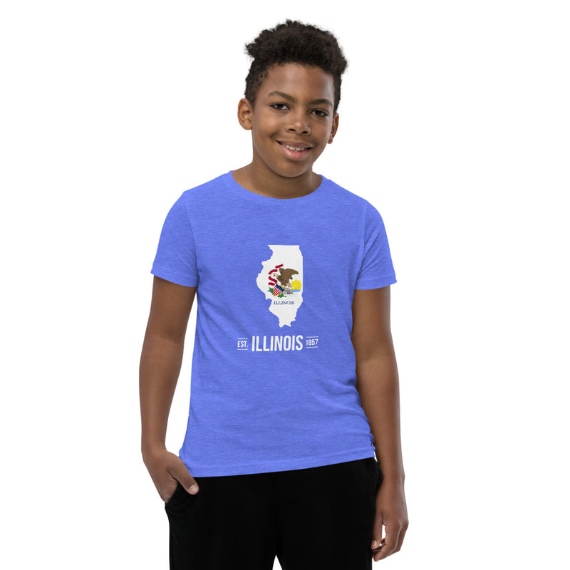 Boy's T-Shirt - Illinois - State Flag