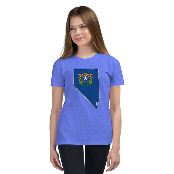 Girl's T-Shirt - Nevada - State Flag