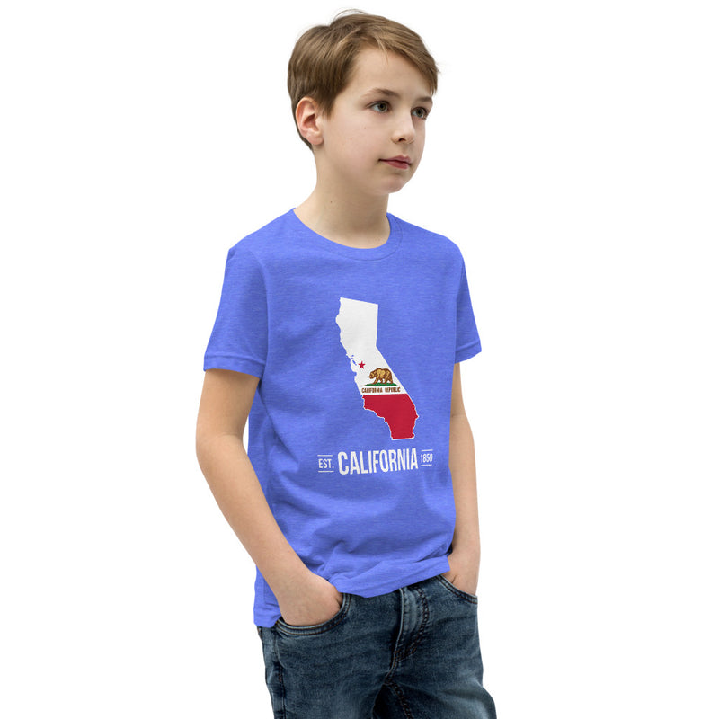Youth Short Sleeve T-Shirt - California State Flag