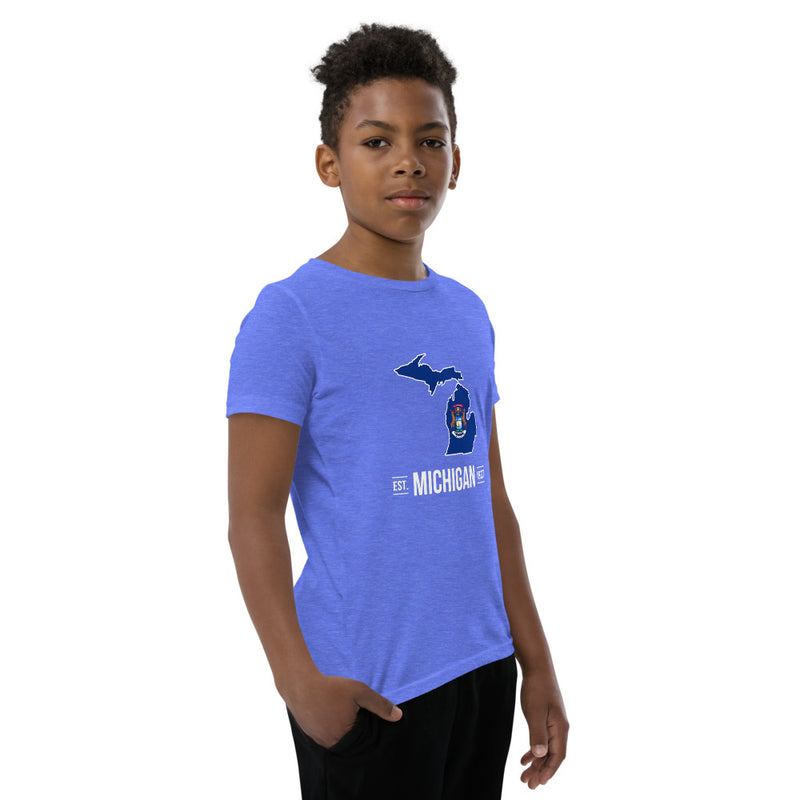 Boy's T-Shirt - Michigan - State Flag
