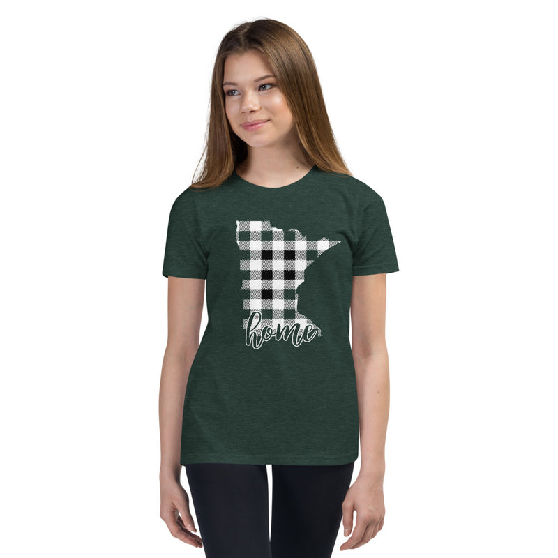 Youth Short Sleeve T-Shirt - Minnesota - Tartan Plaid