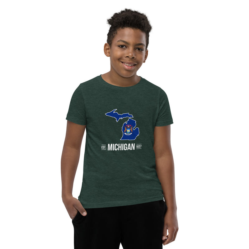 Boy's T-Shirt - Michigan - State Flag