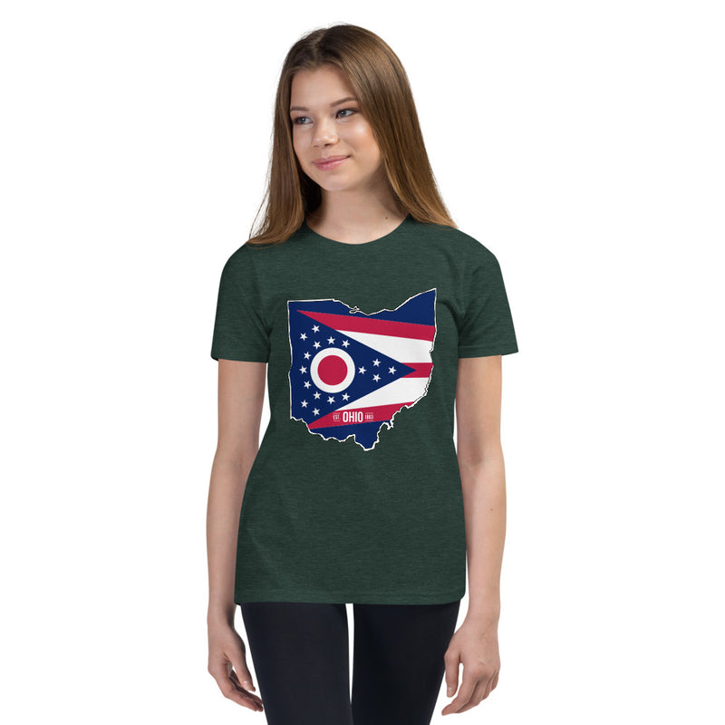 Girl's T-Shirt - Ohio - State Flag