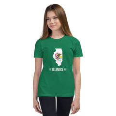 Girl's T-Shirt - Illinois - State Flag Girl's T-Shirt - Illinois - State Flag