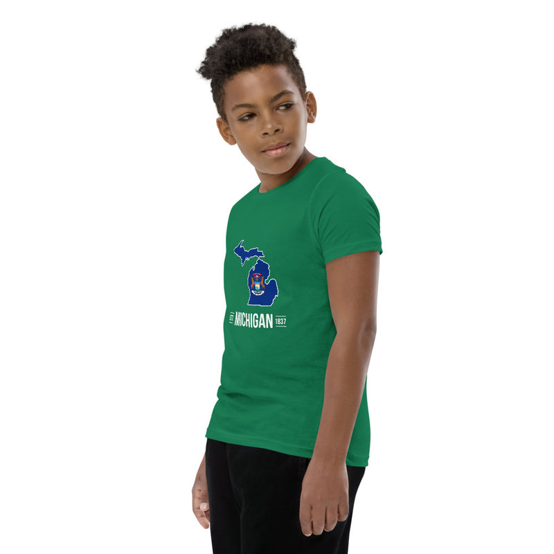 Boy's T-Shirt - Michigan - State Flag