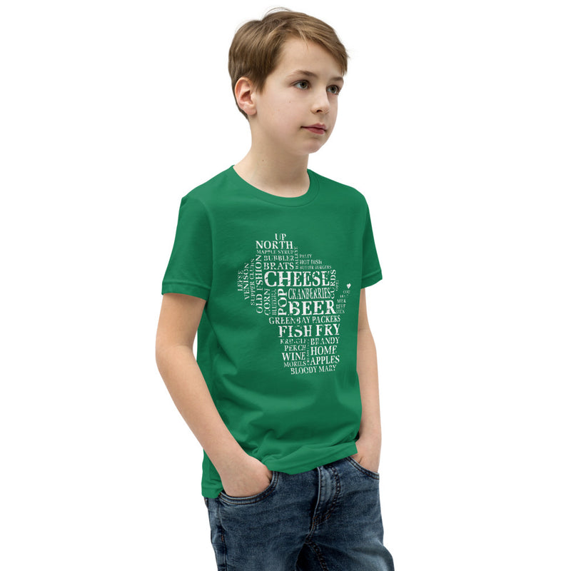 Youth Boys T-Shirt - Wisconsin - Words