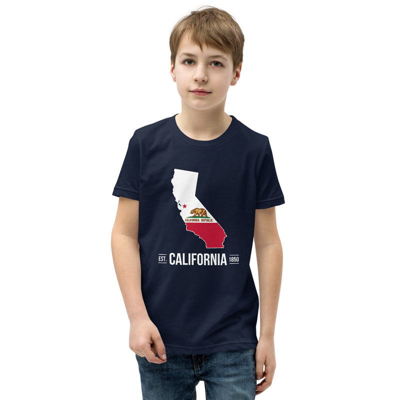 Youth Short Sleeve T-Shirt - California State Flag