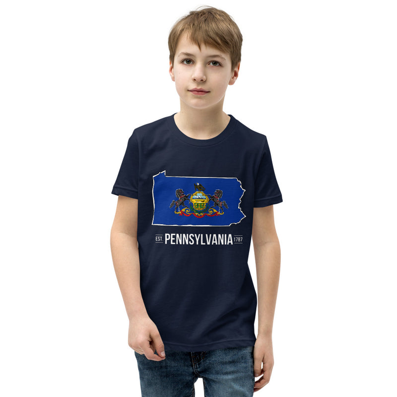 Boy's T-Shirt - Pennsylvania - State Flag