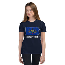 Girl's T-Shirt - Pennsylvania - State Flag