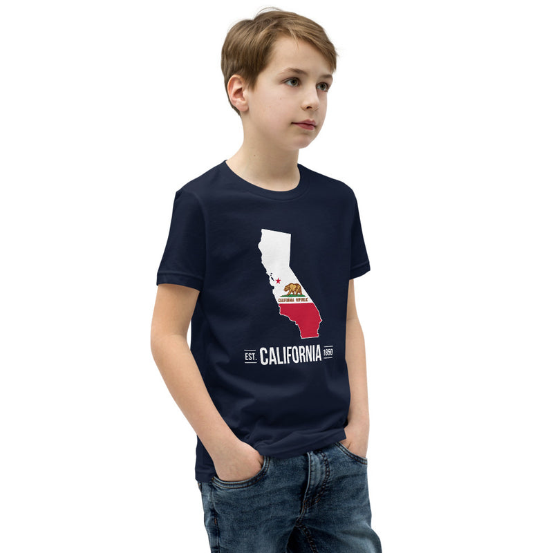 Youth Short Sleeve T-Shirt - California State Flag