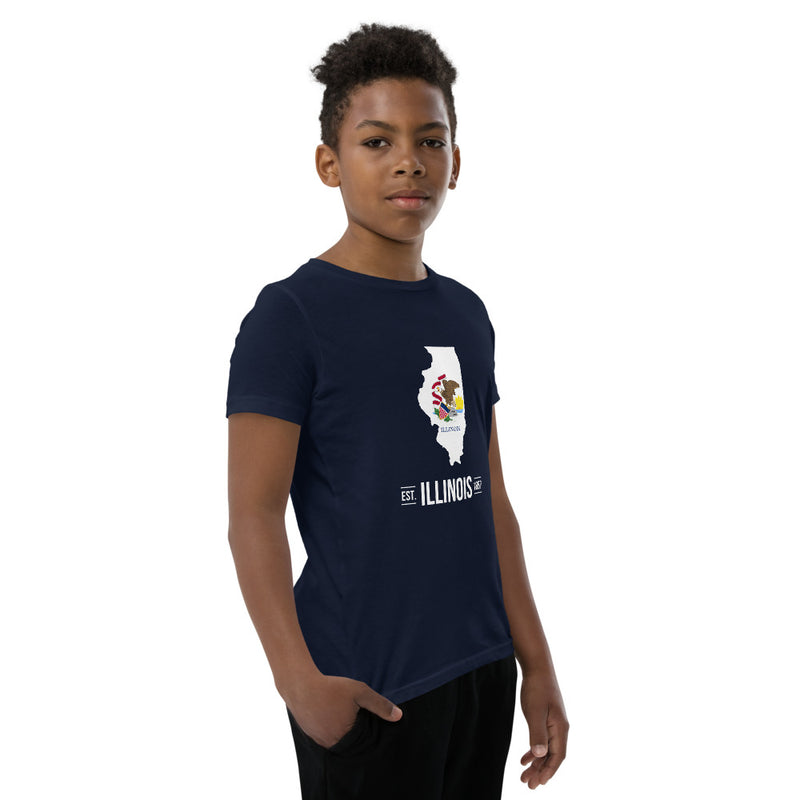 Boy's T-Shirt - Illinois - State Flag