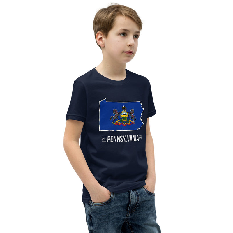 Boy's T-Shirt - Pennsylvania - State Flag