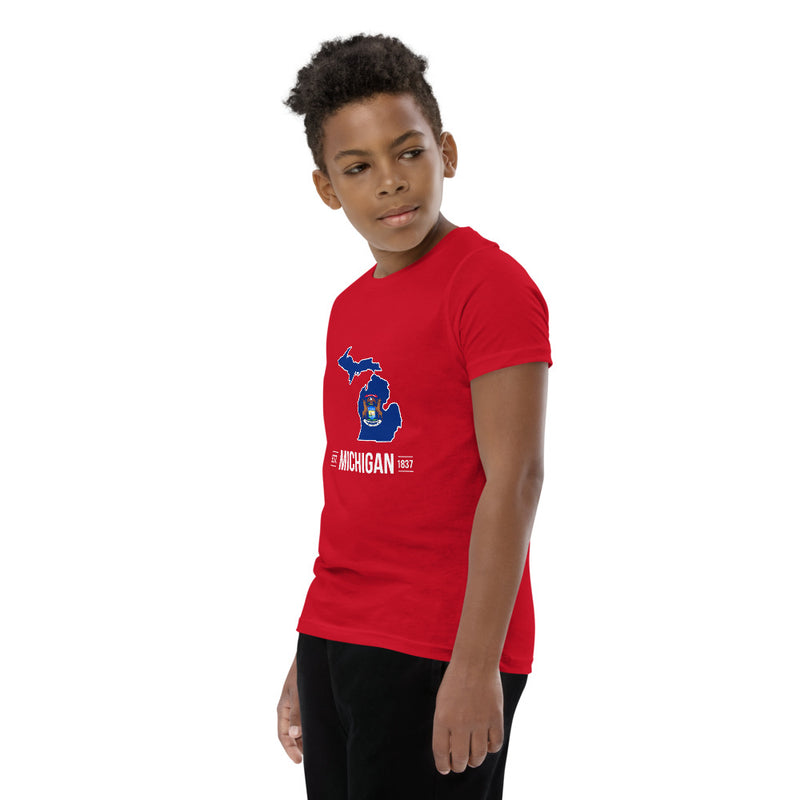 Boy's T-Shirt - Michigan - State Flag